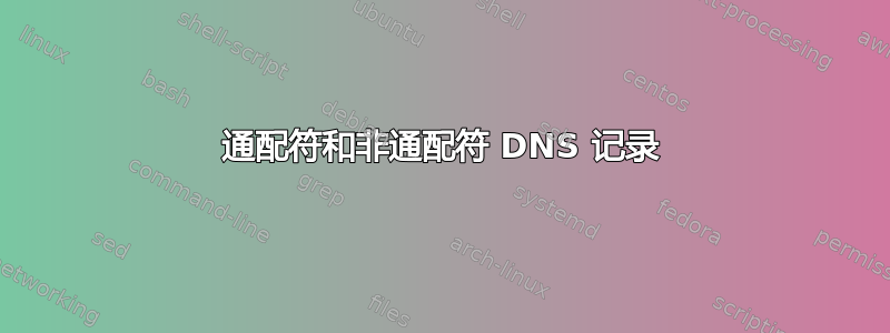 通配符和非通配符 DNS 记录