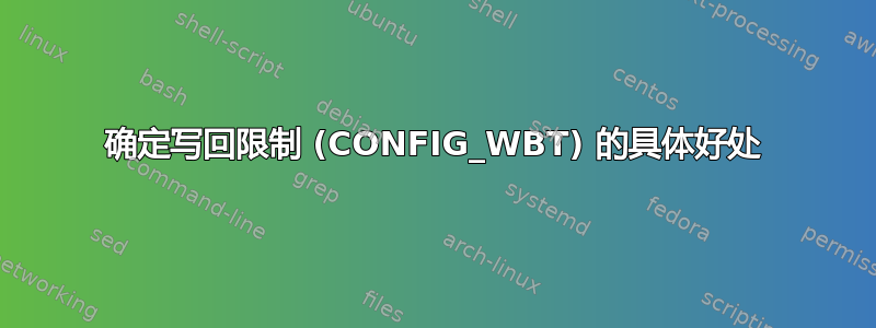 确定写回限制 (CONFIG_WBT) 的具体好处