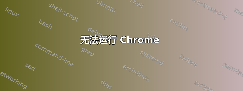 无法运行 Chrome