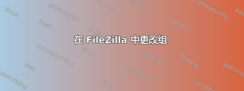 在 FileZilla 中更改组