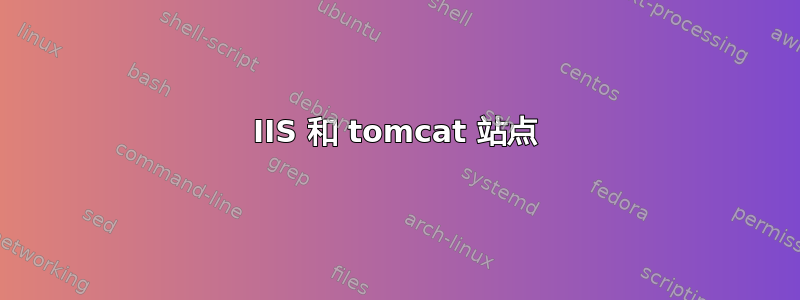 IIS 和 tomcat 站点