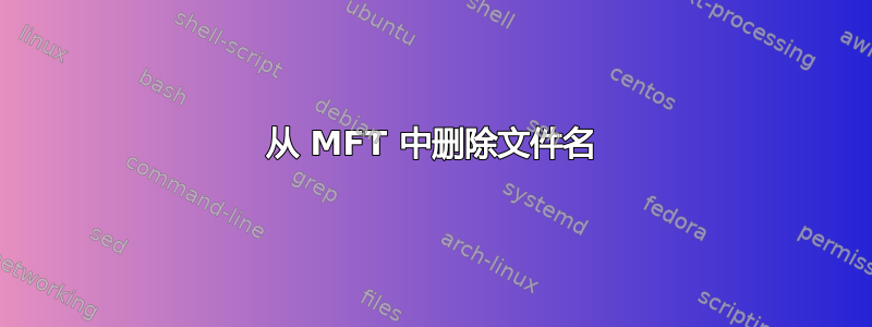 从 MFT 中删除文件名