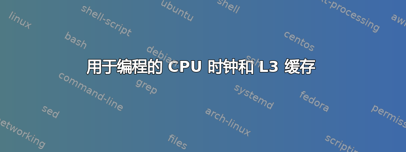 用于编程的 CPU 时钟和 L3 缓存