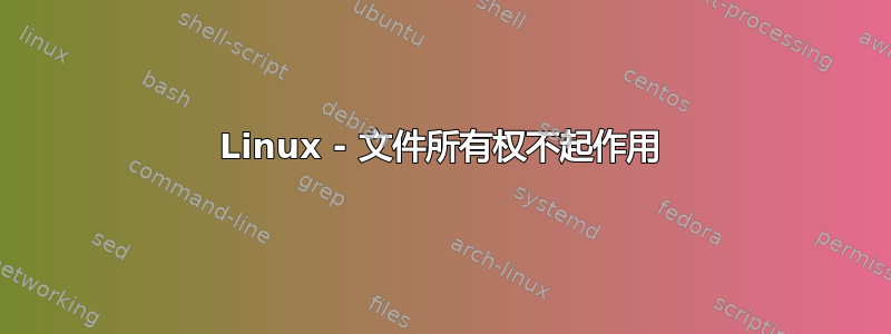 Linux - 文件所有权不起作用