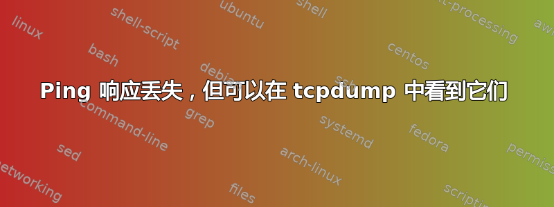 Ping 响应丢失，但可以在 tcpdump 中看到它们