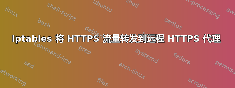 Iptables 将 HTTPS 流量转发到远程 HTTPS 代理