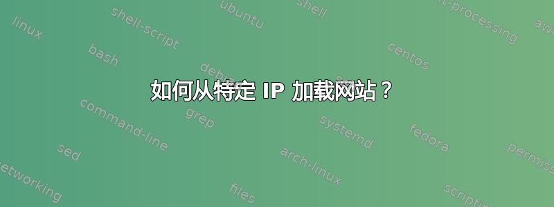 如何从特定 IP 加载网站？