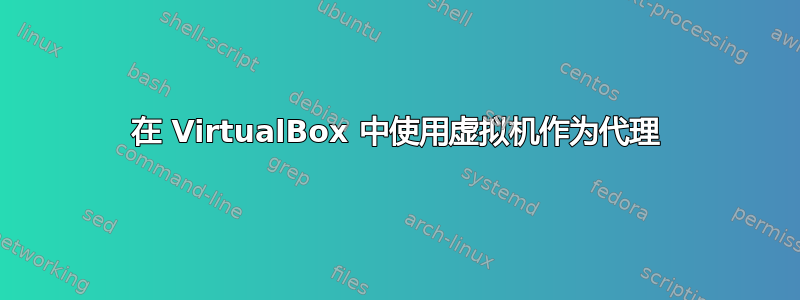 在 VirtualBox 中使用虚拟机作为代理