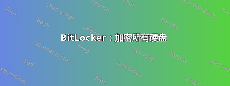 BitLocker：加密所有硬盘