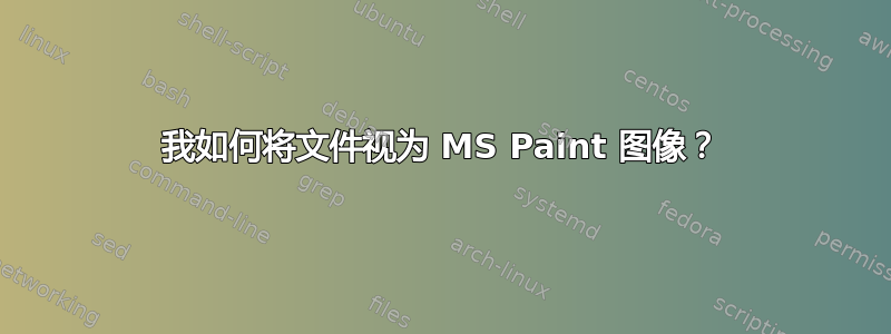 我如何将文件视为 MS Paint 图像？