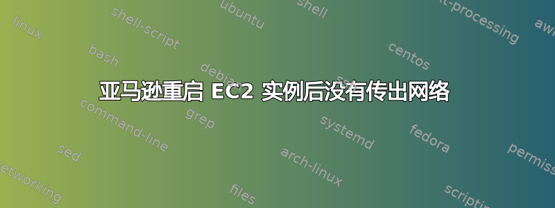 亚马逊重启 EC2 实例后没有传出网络