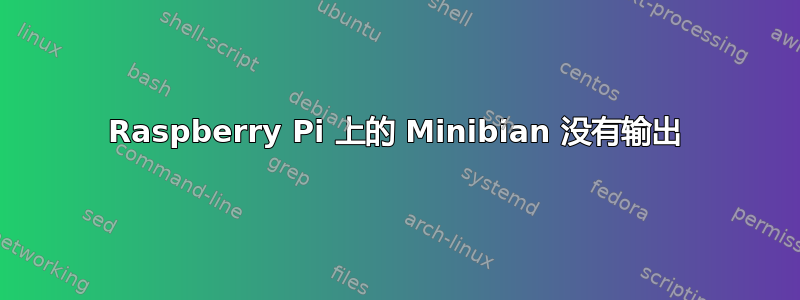 Raspberry Pi 上的 Minibian 没有输出