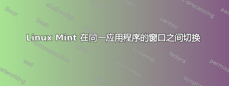 Linux Mint 在同一应用程序的窗口之间切换