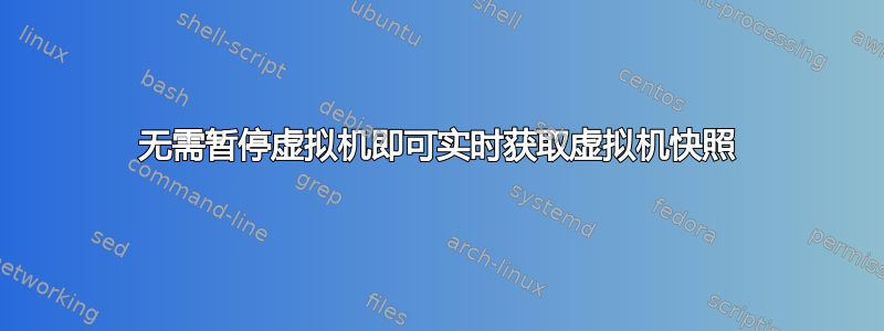 无需暂停虚拟机即可实时获取虚拟机快照