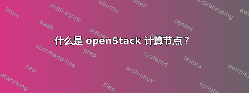 什么是 openStack 计算节点？