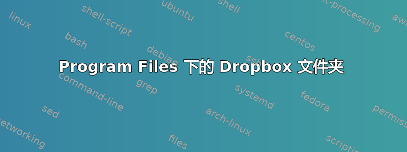 Program Files 下的 Dropbox 文件夹