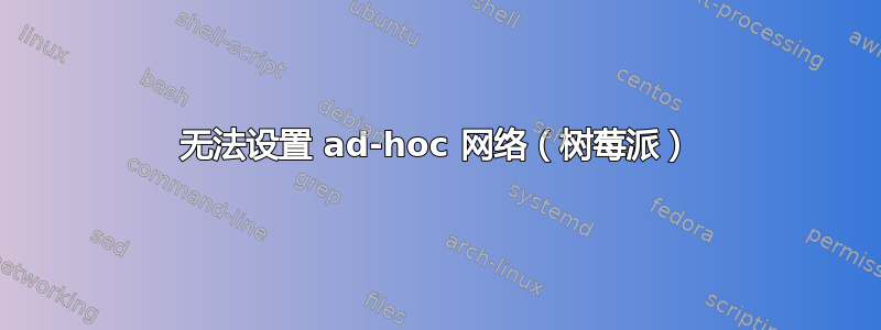 无法设置 ad-hoc 网络（树莓派）