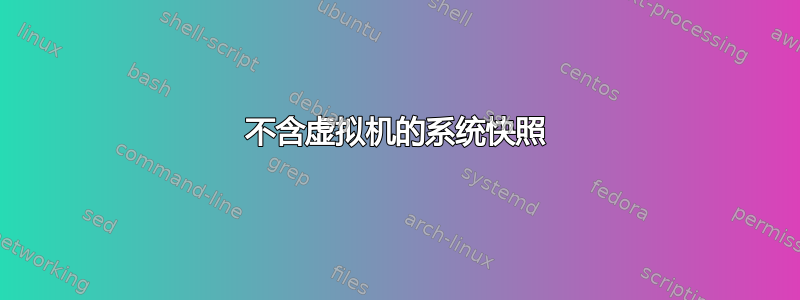 不含虚拟机的系统快照