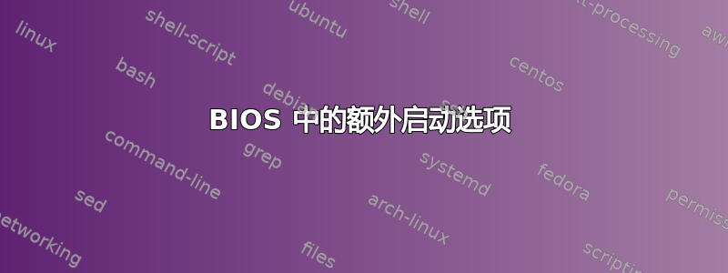 BIOS 中的额外启动选项