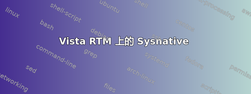 Vista RTM 上的 Sysnative