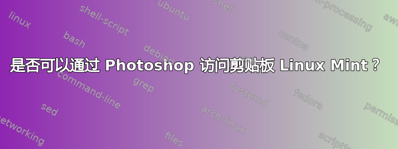 是否可以通过 Photoshop 访问剪贴板 Linux Mint？