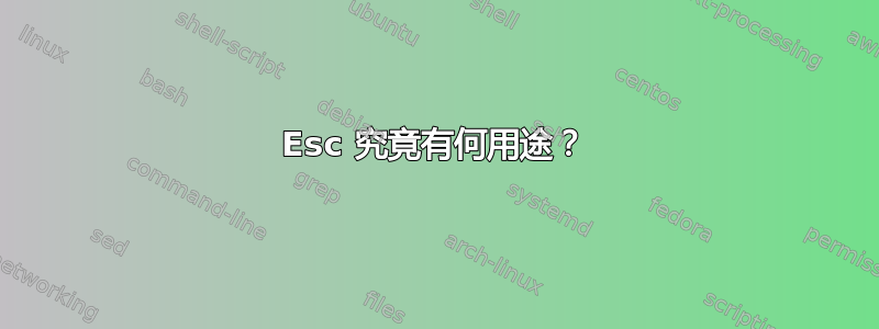 Esc 究竟有何用途？