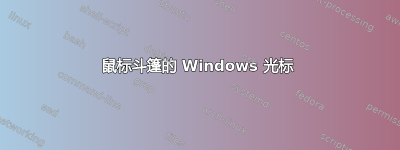 鼠标斗篷的 Windows 光标