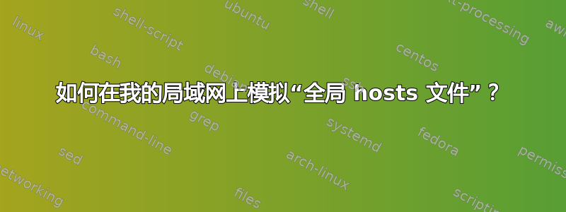 如何在我的局域网上模拟“全局 hosts 文件”？