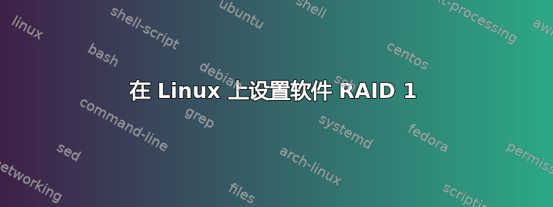 在 Linux 上设置软件 RAID 1