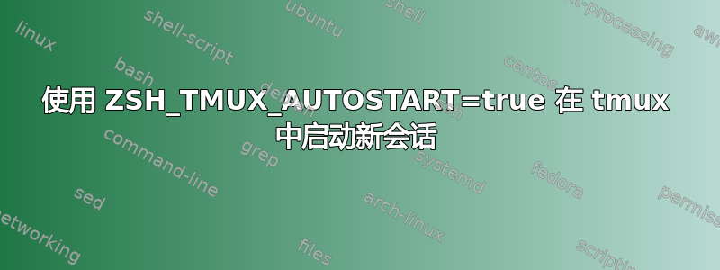 使用 ZSH_TMUX_AUTOSTART=true 在 tmux 中启动新会话