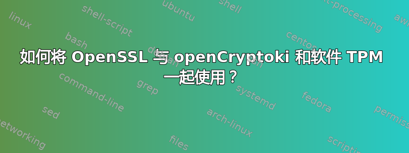 如何将 OpenSSL 与 openCryptoki 和软件 TPM 一起使用？