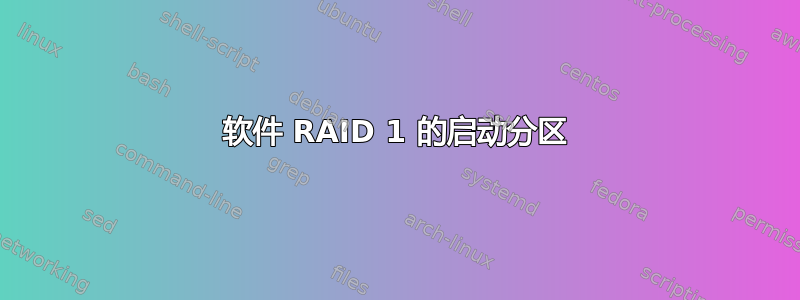 软件 RAID 1 的启动分区