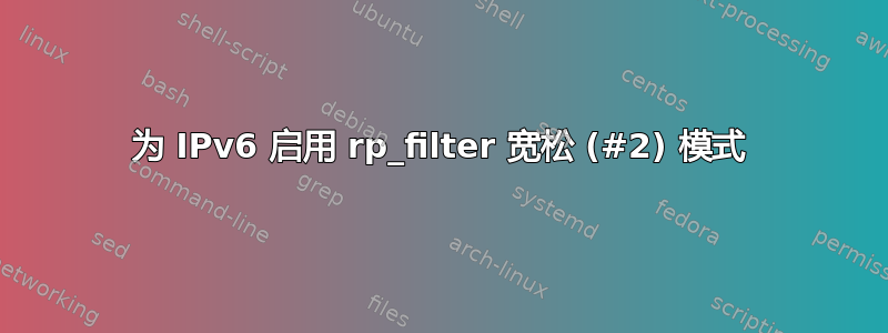 为 IPv6 启用 rp_filter 宽松 (#2) 模式