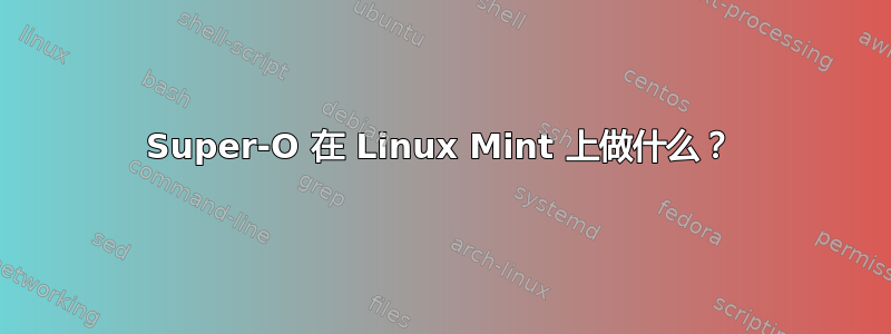 Super-O 在 Linux Mint 上做什么？