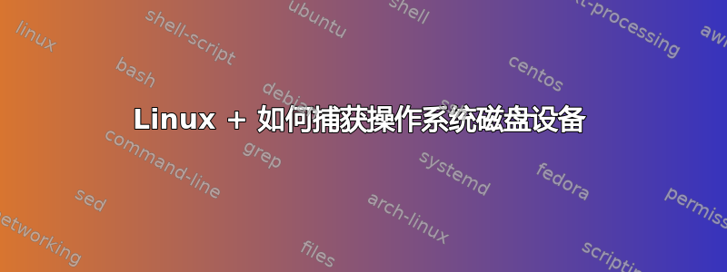 Linux + 如何捕获操作系统磁盘设备