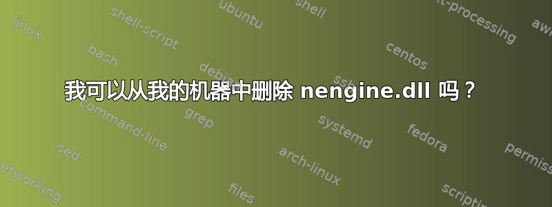 我可以从我的机器中删除 nengine.dll 吗？