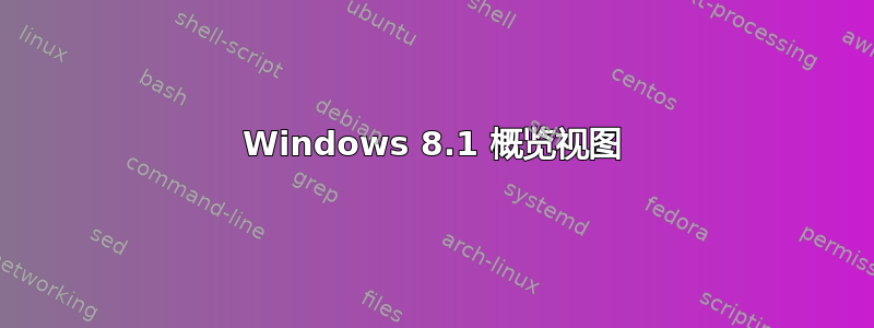 Windows 8.1 概览视图