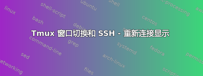 Tmux 窗口切换和 SSH - 重新连接显示