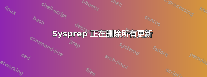 Sysprep 正在删除所有更新