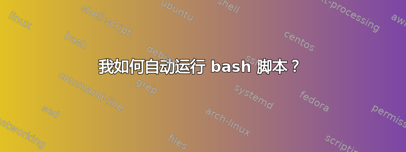 我如何自动运行 bash 脚本？