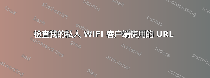 检查我的私人 WIFI 客户端使用的 URL