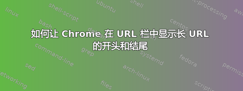 如何让 Chrome 在 URL 栏中显示长 URL 的开头和结尾