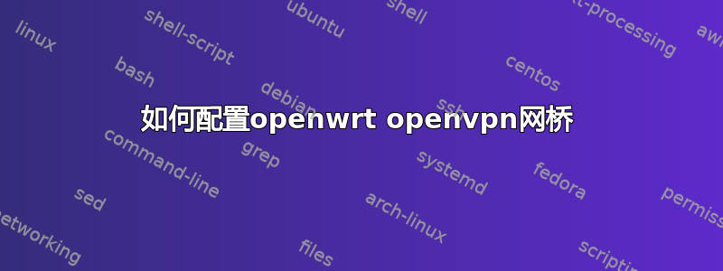 如何配置openwrt openvpn网桥