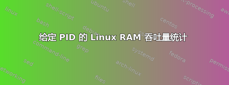 给定 PID 的 Linux RAM 吞吐量统计