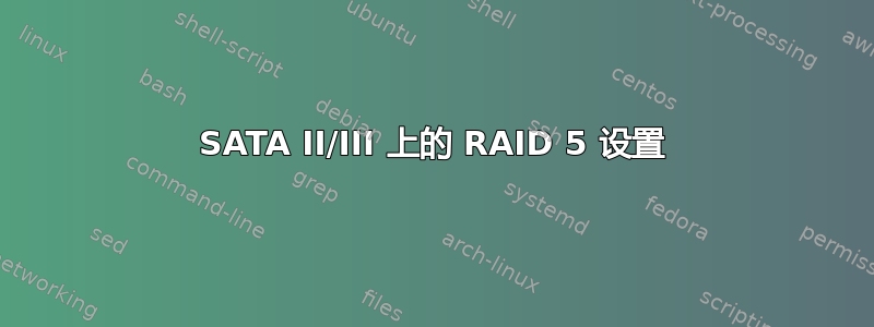 SATA II/III 上的 RAID 5 设置