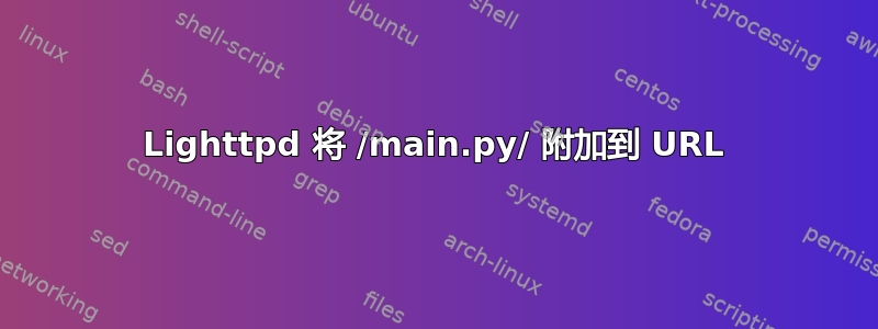 Lighttpd 将 /main.py/ 附加到 URL