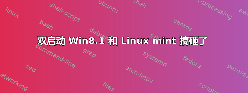 双启动 Win8.1 和 Linux mint 搞砸了