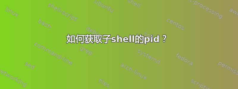 如何获取子shell的pid？