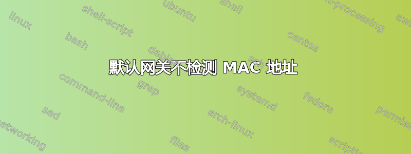 默认网关不检测 MAC 地址