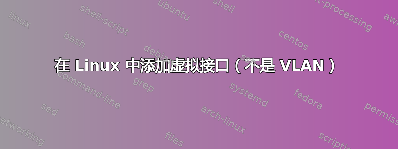 在 Linux 中添加虚拟接口（不是 VLAN）